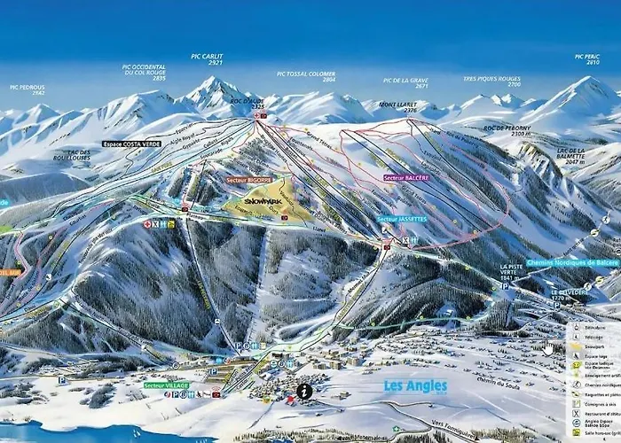 Pres Des Pistes Avec Vue Panoramique * Les Angles (Pyrenees-Orientales)